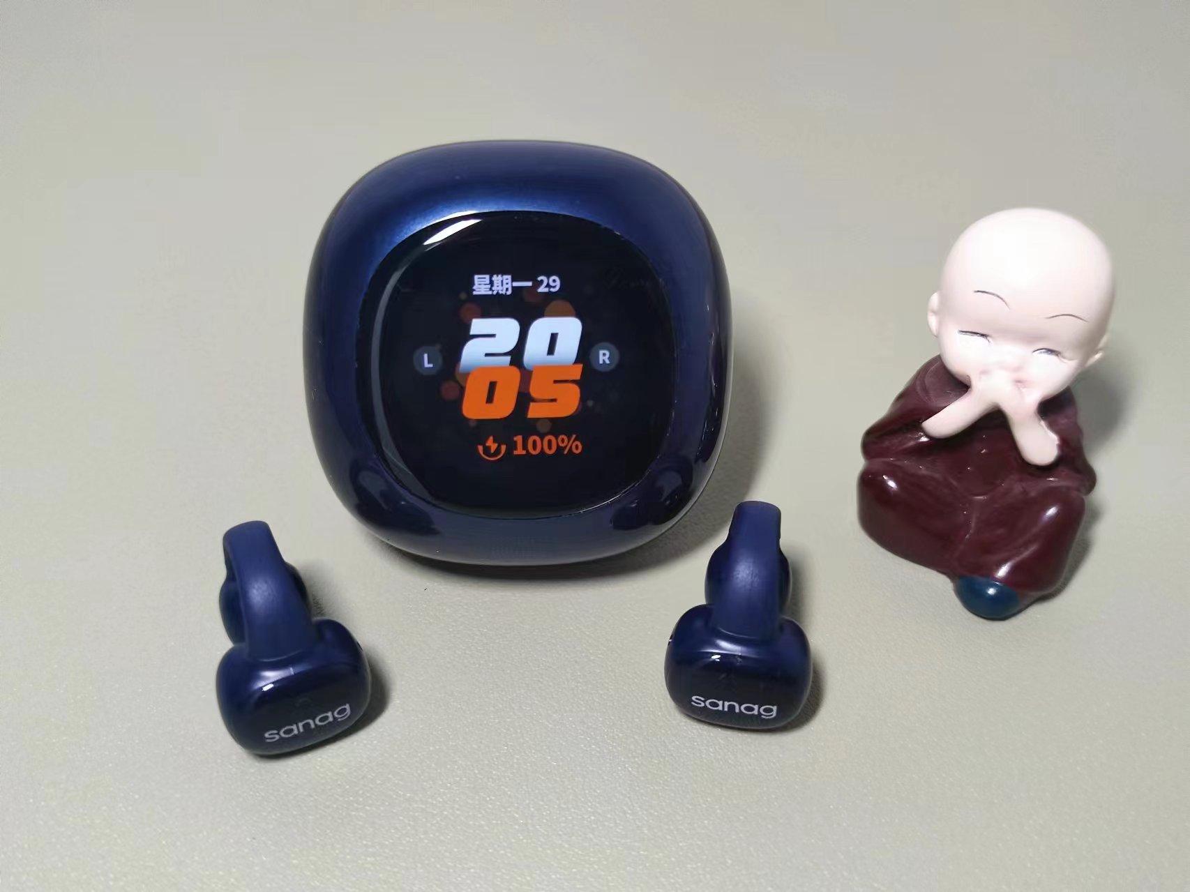 高顏值，自帶屏幕，Sanag塞那S5智慧屏耳夾式耳機(jī)